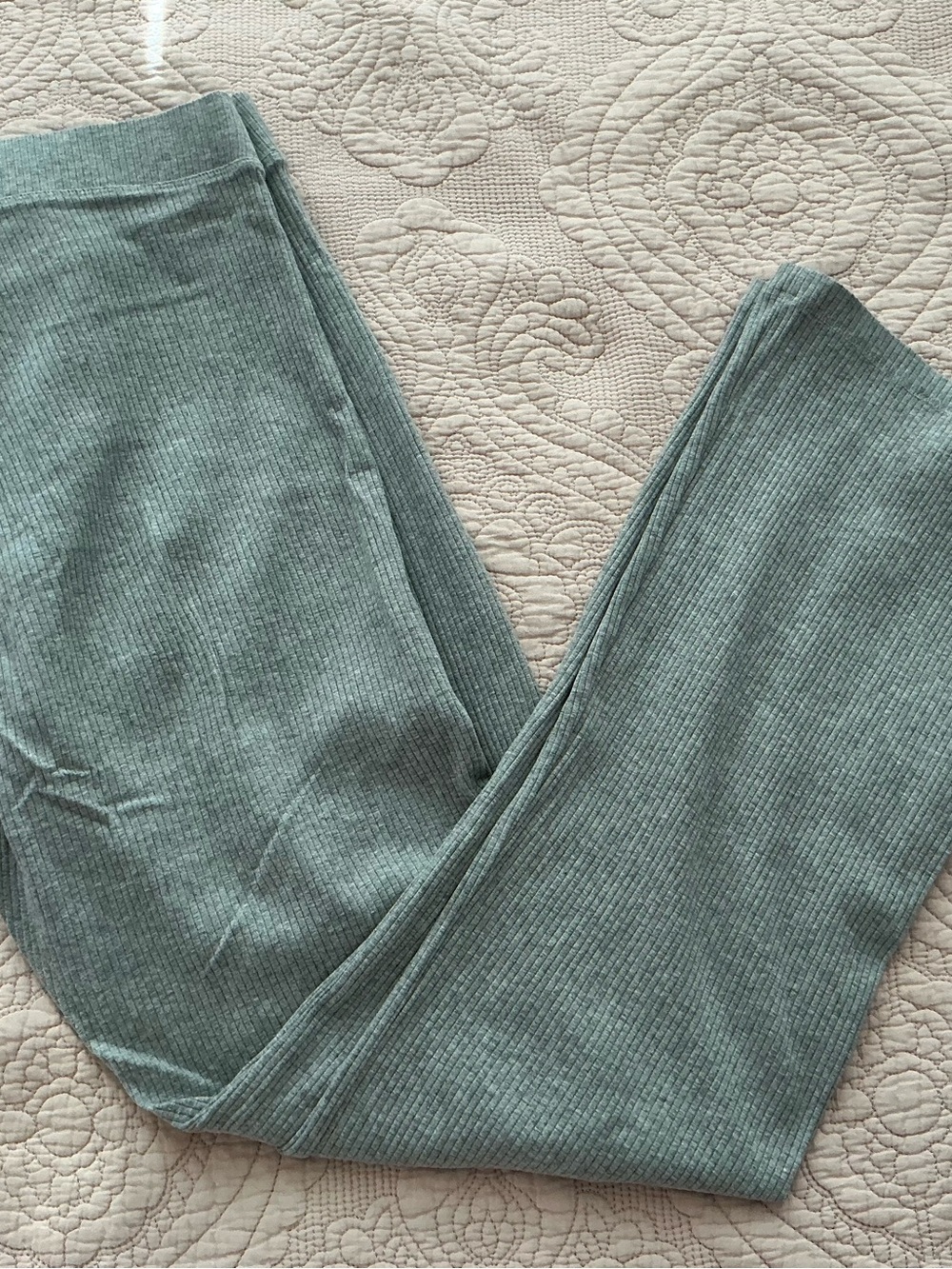 PINK Victoria's Secret Ribbed Leggings in Sage Green